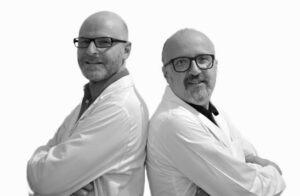Firmeninhaber Rücken an Rücken