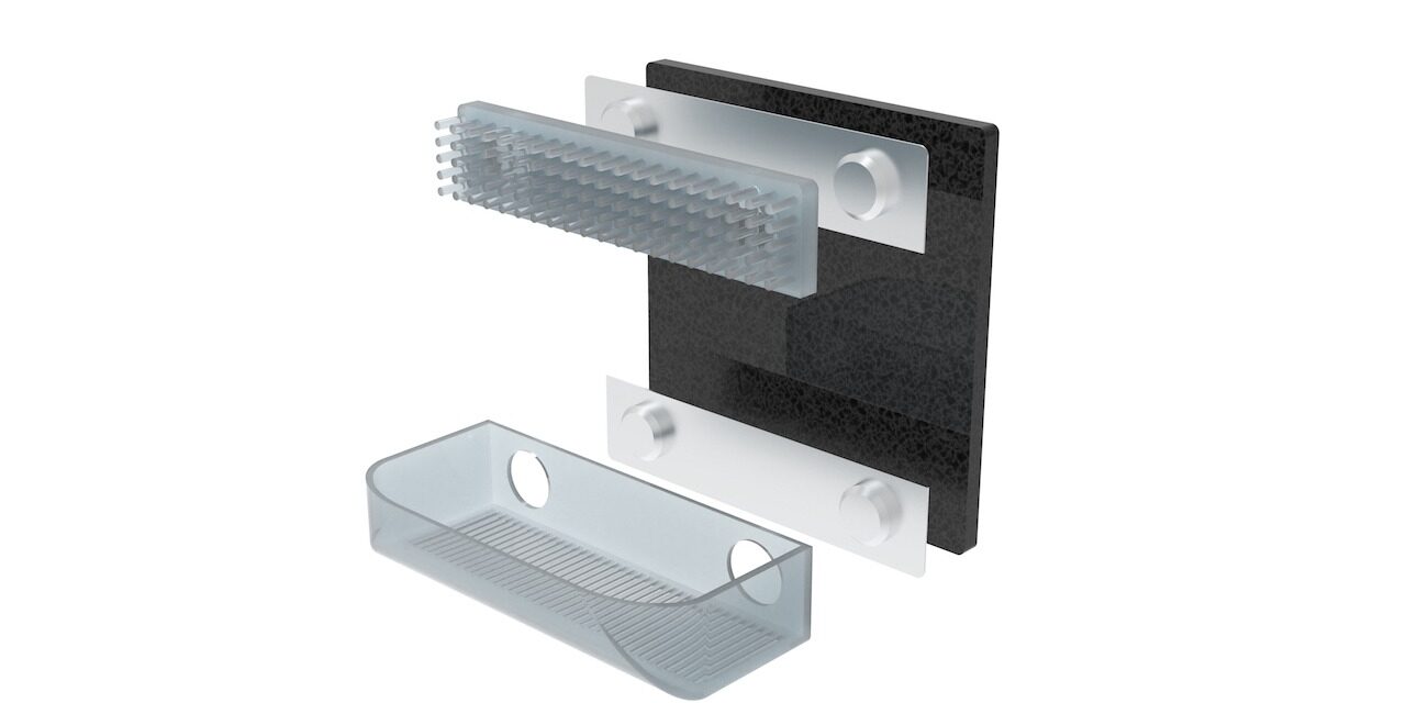 Haarfliese zum Auffangen von Haaren in der Dusche