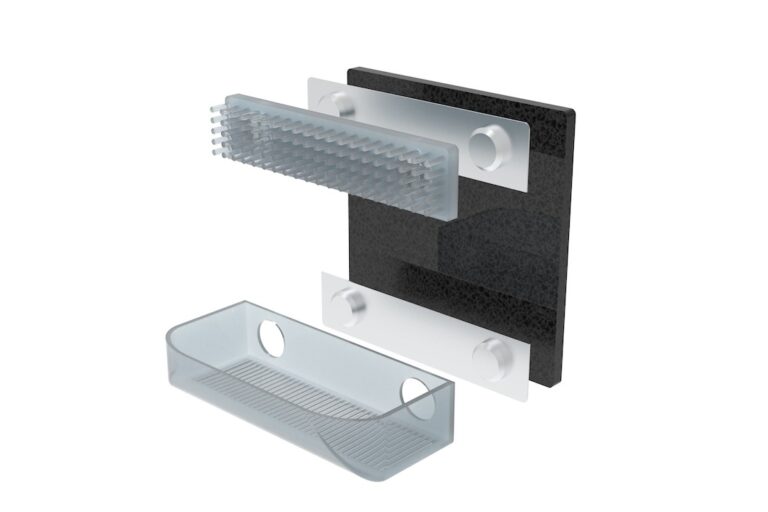 Haarfliese zum Auffangen von Haaren in der Dusche