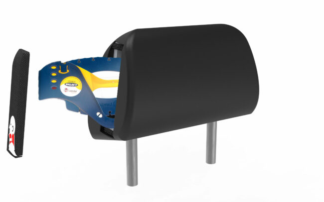 Rettungskopfstütze geöffnet