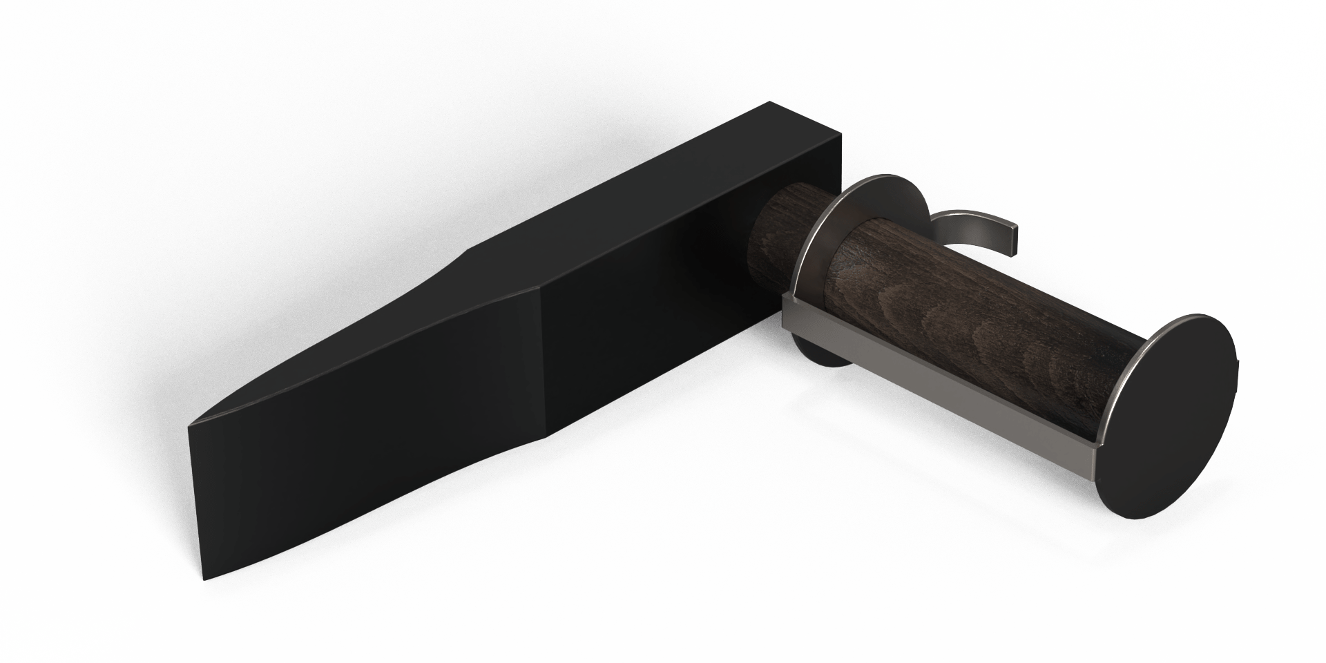 Brennholzkeil in der Seitenansicht