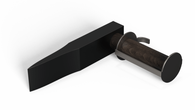 Brennholzkeil in der Seitenansicht