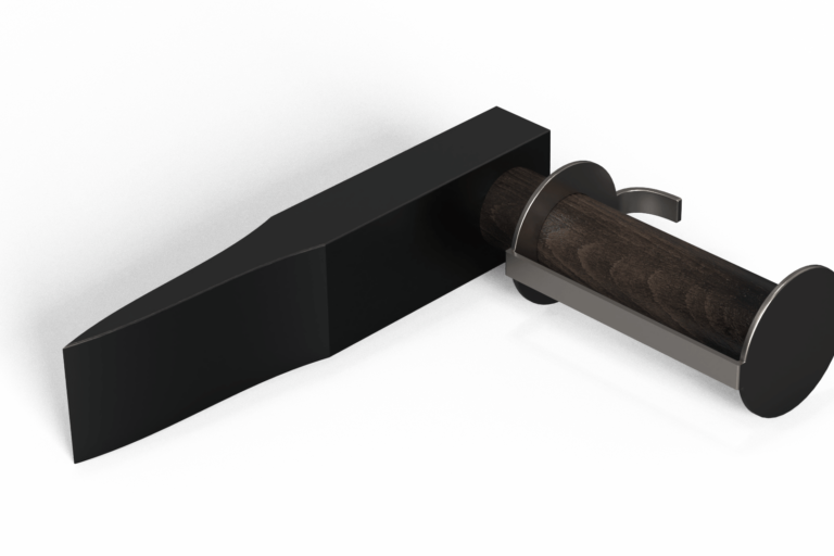 Brennholzkeil in der Seitenansicht